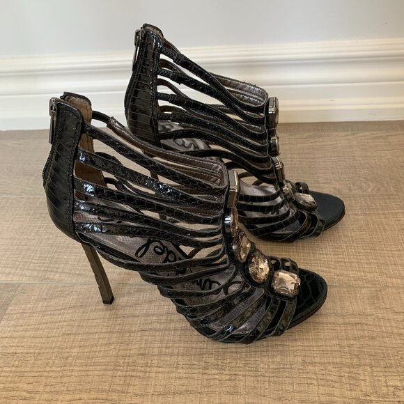 Sam Edelman strappy high heels with jewels size 8.5 - Picture 4 of 10